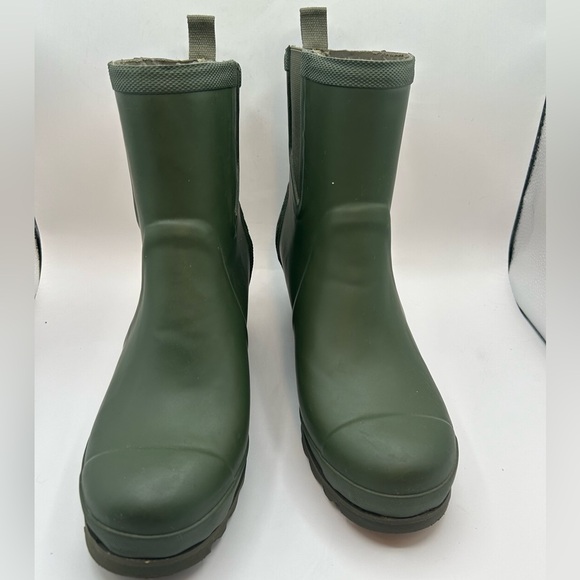 Sorel Joan Of Arctic Rain Wedge Rain Boots Chelsea Waterproof Green Rubber 11 - Picture 5 of 15